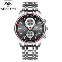 Load image into Gallery viewer, NEKTOM Men Watch Chronograph Sport Watches Top Brand Luxury Waterproof Full Steel Quartz Gold Clock  Relogio Masculino Naviforce