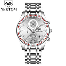 Load image into Gallery viewer, NEKTOM Men Watch Chronograph Sport Watches Top Brand Luxury Waterproof Full Steel Quartz Gold Clock  Relogio Masculino Naviforce