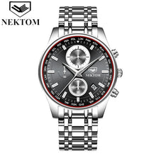Load image into Gallery viewer, NEKTOM Men Watch Chronograph Sport Watches Top Brand Luxury Waterproof Full Steel Quartz Gold Clock  Relogio Masculino Naviforce