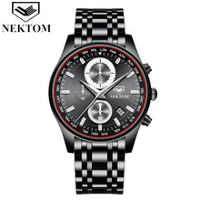 Load image into Gallery viewer, NEKTOM Men Watch Chronograph Sport Watches Top Brand Luxury Waterproof Full Steel Quartz Gold Clock  Relogio Masculino Naviforce