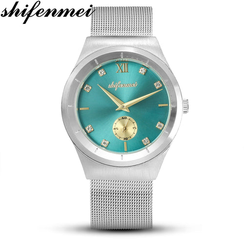 Shifenmei S1079 Woman Watch Fashion Quartz Watches Lady Stainless Steel Waterproof Wristwatch Rose Gold Clock Relogio Feminino