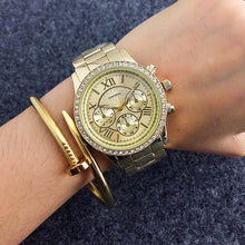 Load image into Gallery viewer, relogio CONTENA Crystal Diamond Watch Luxury Rose Gold Women Watches Fashion Women&#39;s Watches Full Steel Wrist watch Clock saat